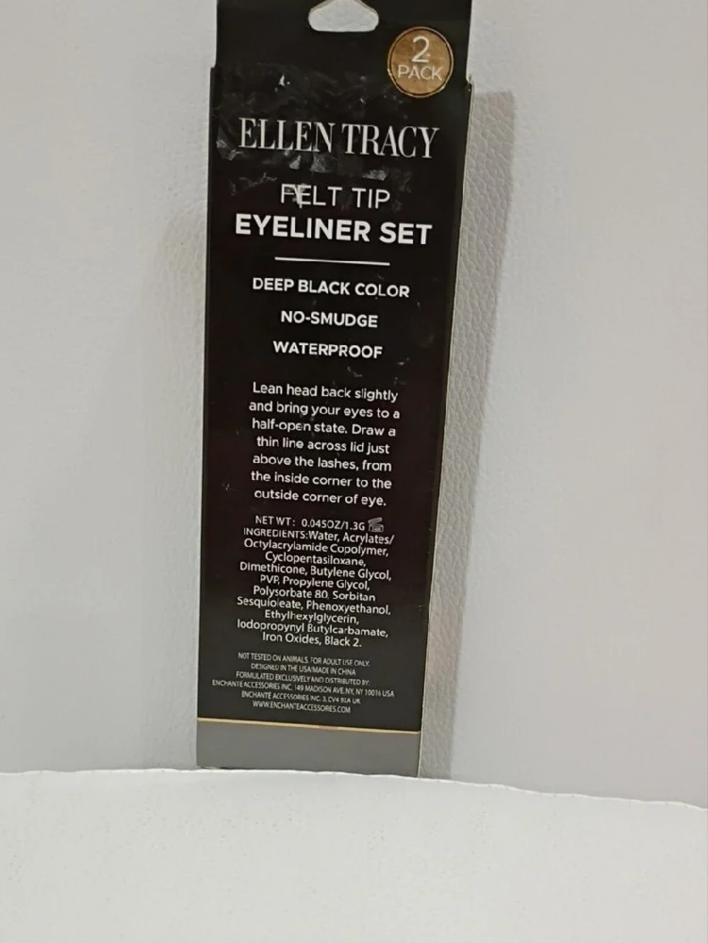 Ellen Tracy Felt Tip Eyeliner Set — Deep Black